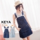 KEYA*韓系吊帶造型牛仔短裙–2色
