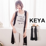 KEYA*韓系蕾絲襯衫2件式小洋裝–2色